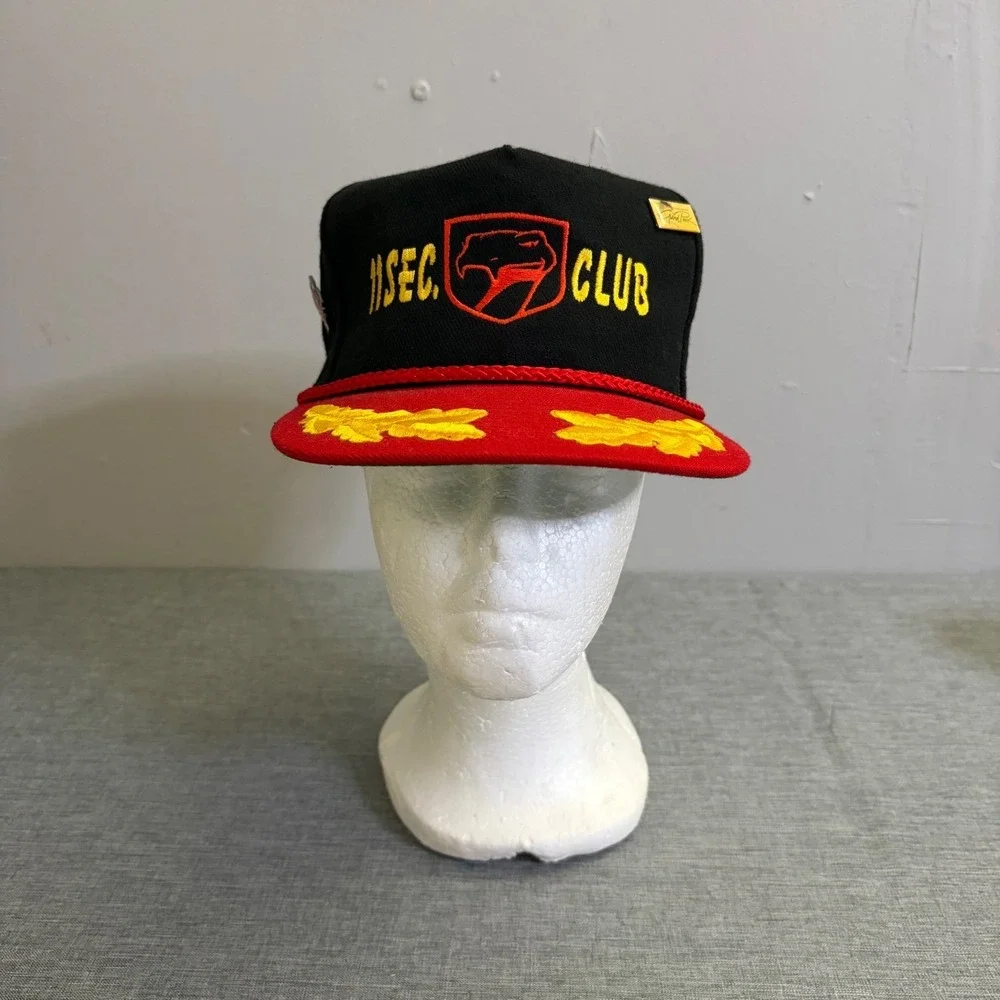 Otto Cap Hat Mens OSFA Black Red Dodge Viper 11 Sec Club Vintage 90s Snapback